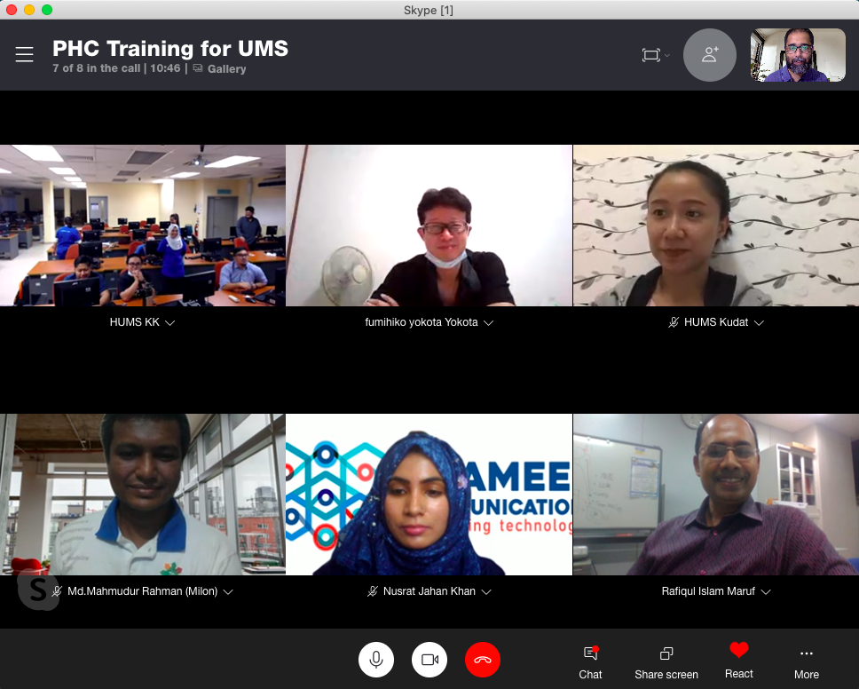Online ToT on Portable Health Clinic (PHC) System for Hospital University Malaysia Sabah (HUMS)